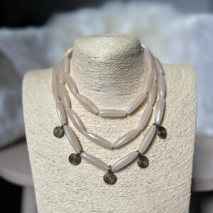 Traditional Fusion Neckpiece (Pastel Peach)