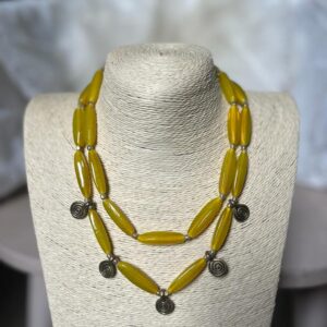 Traditional Fusion 2 Layered Neckpiece (Yellow)