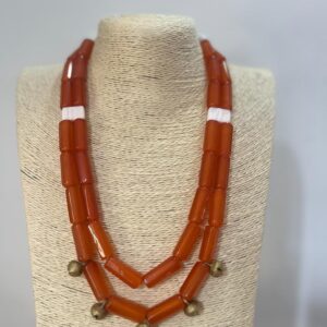 Traditional fusion double strand neckpiece