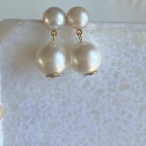 Imitation Pearl Stud 2 Layer