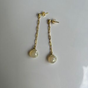 Delicate Chalcedony Sterling Silver Stud Earring