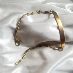 Premium Brass Chain and Bar Bracelet