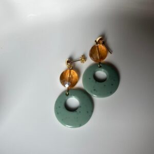 Acrylic and Crystal bead Earring