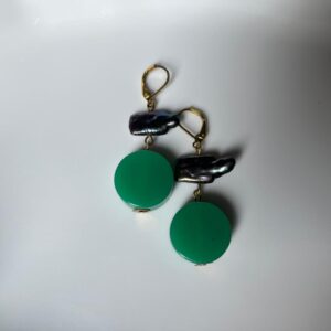 Fresh water Pearl & Acrylic Earring