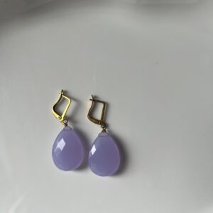 Lab created Lavender Earring