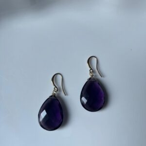 Lab created Amethyst Earring