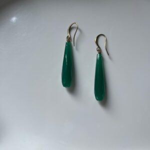 Lab created Green Onyx Earring