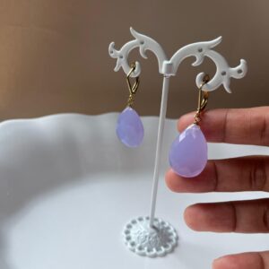 Lab created Lavender Earring