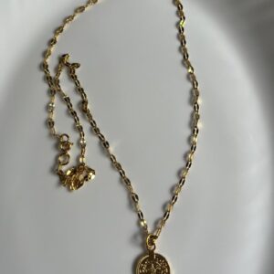 Gold Plated Medallion Pendant Neckpiece